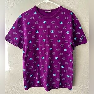 Champion All Over Print Logo Mens T-Shirt